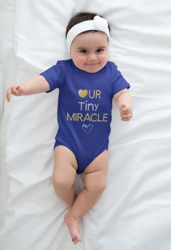 Baby Rompers Mockup Tiny Miracle Lite Royal Blue