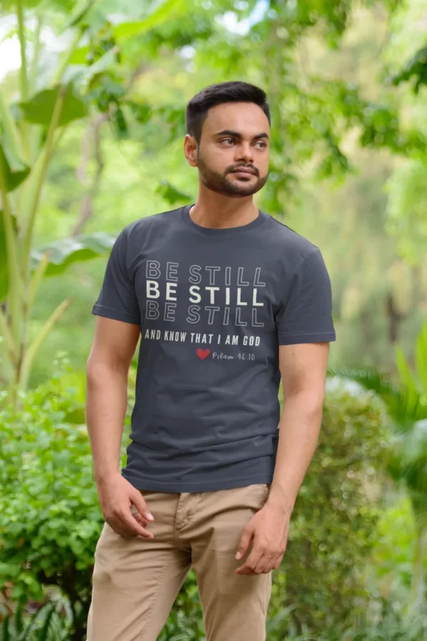 Be Still And Know That Im God Classic T Shirt Navy