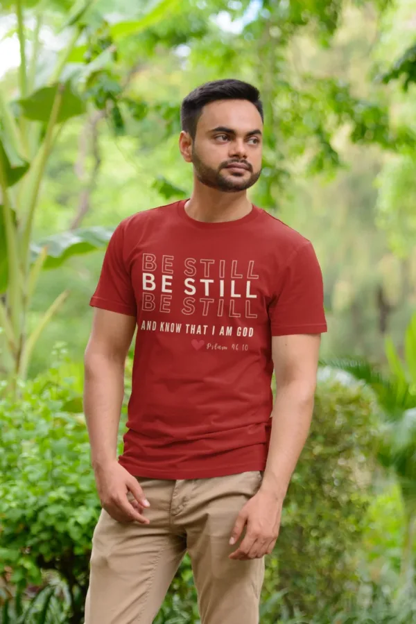 Be Still And Know That Im God Classic T Shirt Red